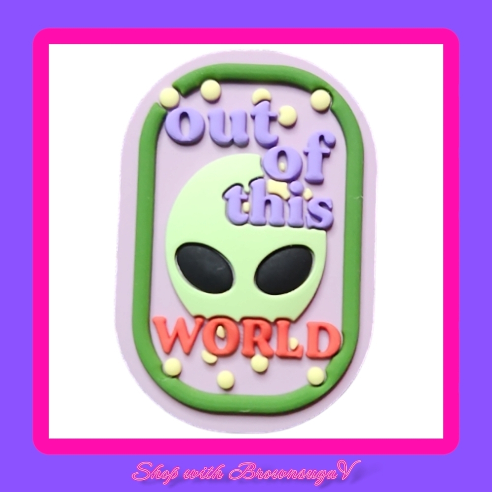 Alien out of this world crocs jibbitz shoe charm​